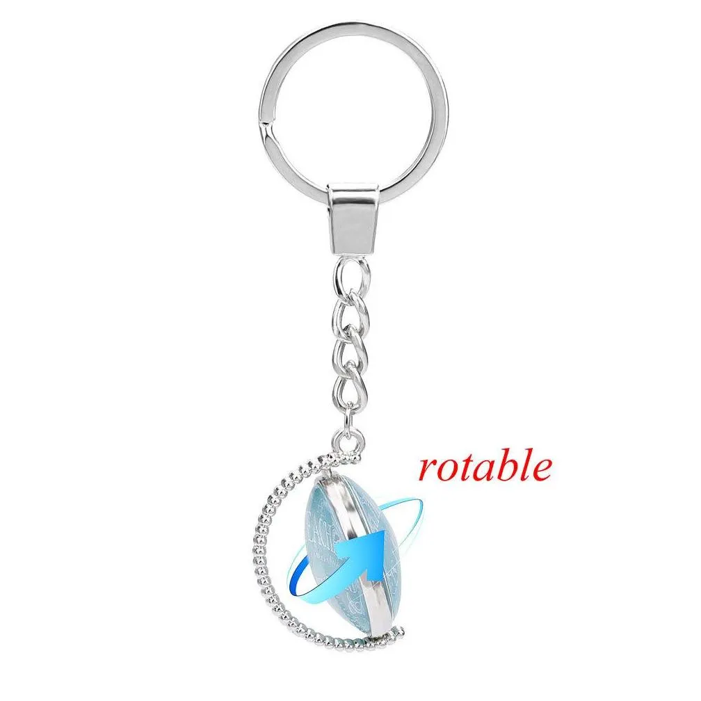 fashion kids autism awareness double sided keychains for children boys girls glass cabochon key chains inspirational jewelry