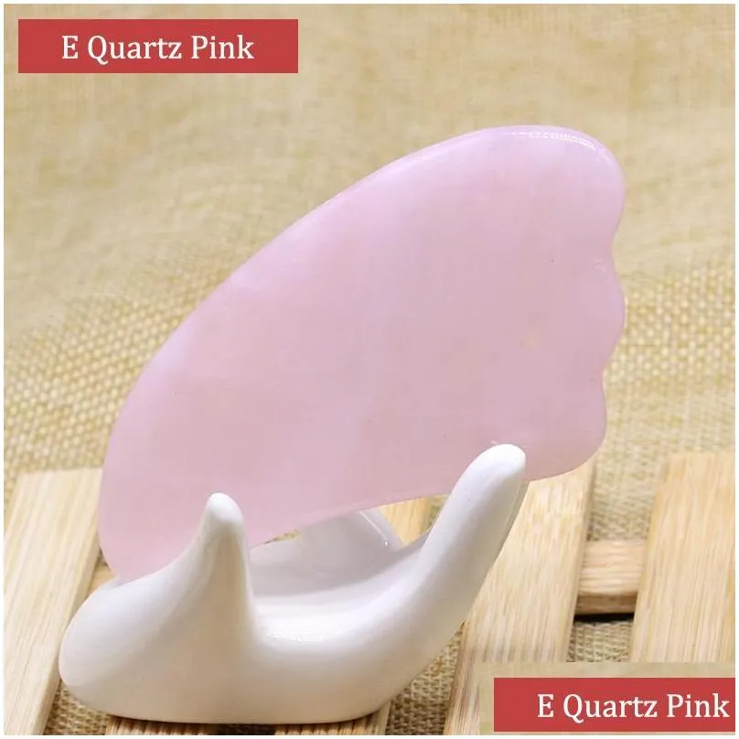 facial jade guasha board natural stone scraper gua sha tools aventurine mushroom shape therapy jade roller set white pink rose vibrators women face quartz