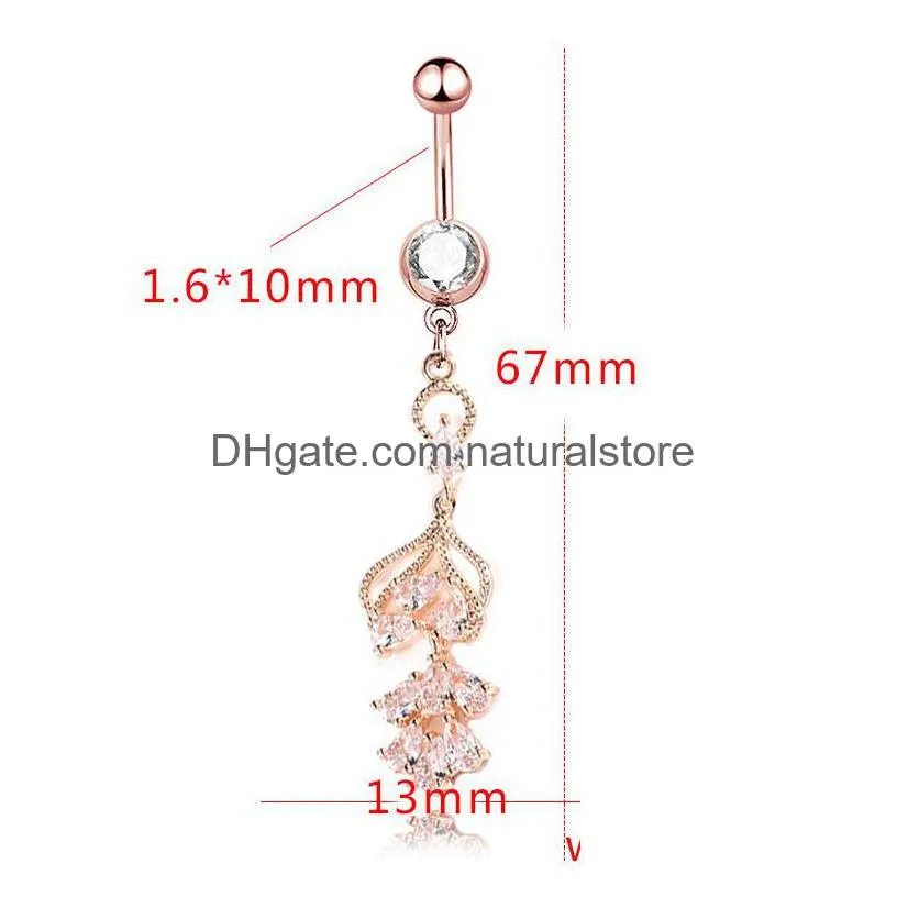 sexy wasit belly dance crystal body jewelry stainless steel rhinestone navel bell button piercing long drop dangle rings for women