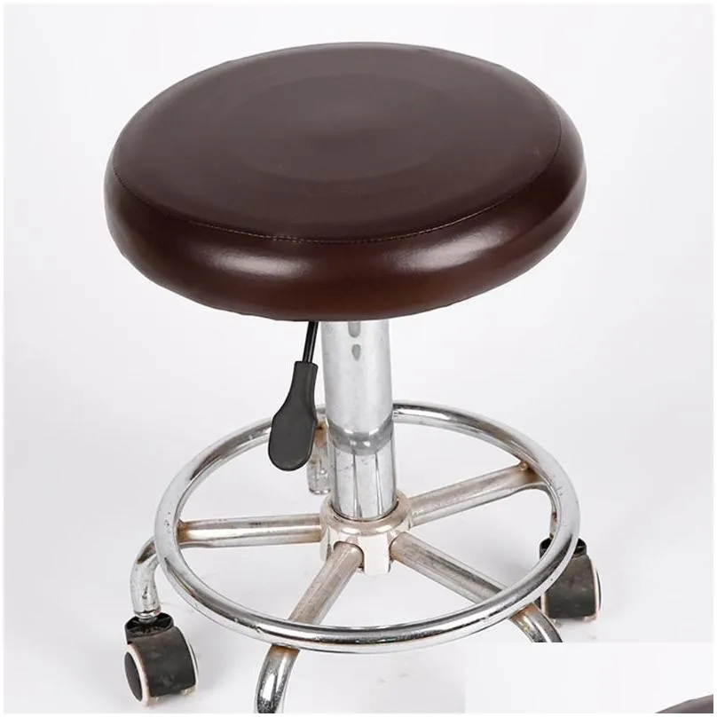 non bar stool covers pu round swivel chair seat cases for barbershop