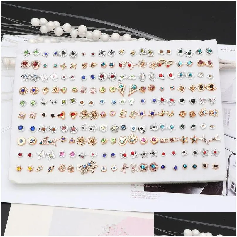 stud 100 pairs assorted styles polymer clay hypoallergenic earrings lot for kids