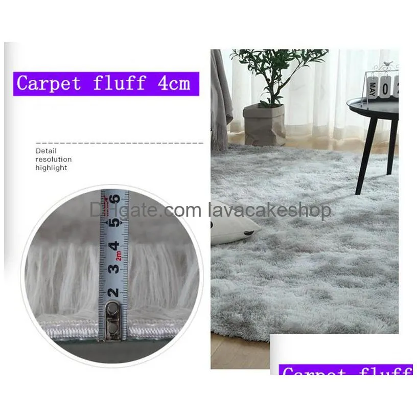 carpets rainbow carpet gradient tiedye plush rug living room coffee table pad carpet bedroom 220824