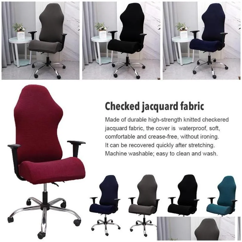 chair covers office cover washable stretch seat dustproof computer armchair slipcover for gaming chairs