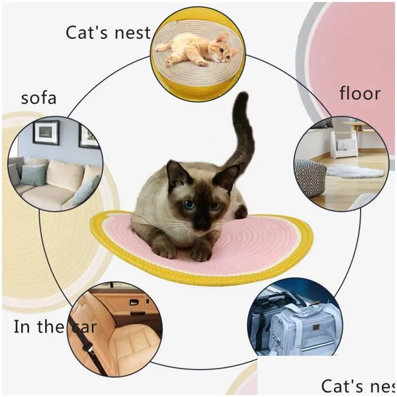 cat beds furniture anti slip scratcher scratching mat sisal scratch rug claw pad sleeping carpet kitty toy protect sofa 0