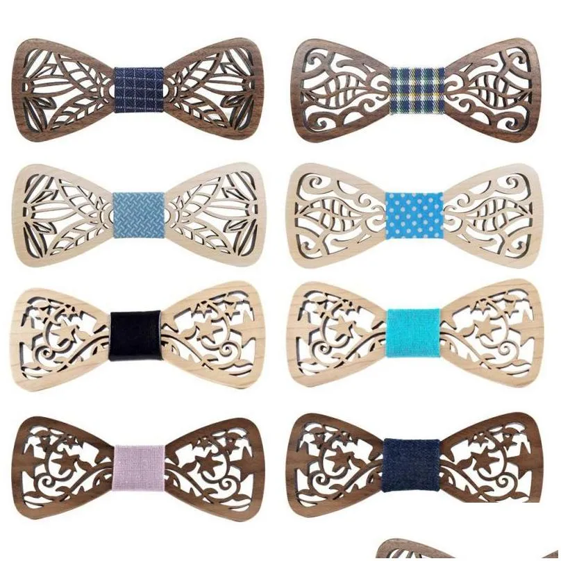  wood bow tie mens wooden bow ties gravatas corbatas business butterfly cravat party ties for men wood