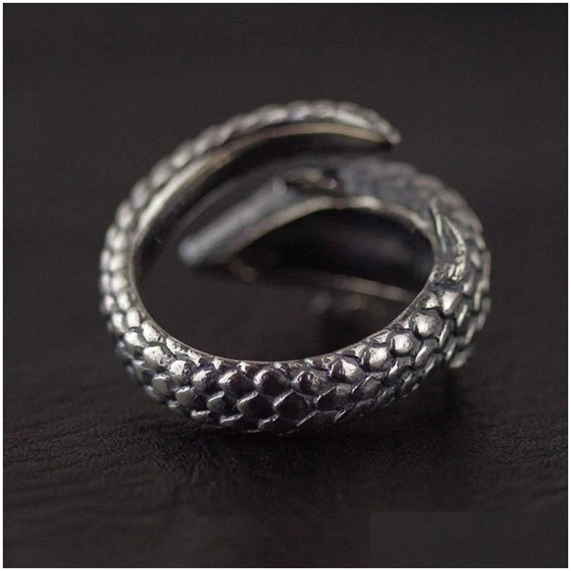 wedding rings pangolin ring antique silver womens retro burnished adjustable animal armadillo jewelry ship