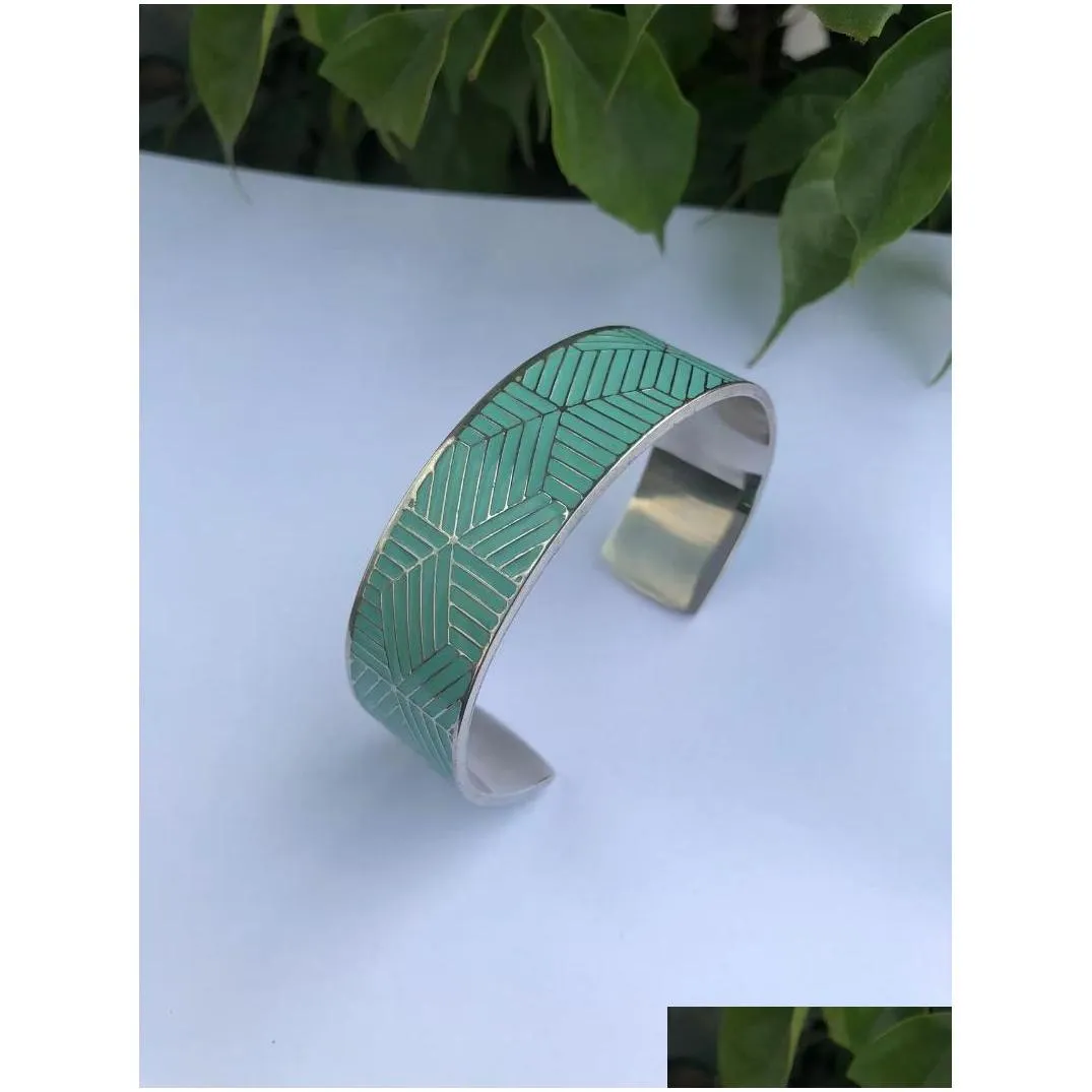 bangle yisheng titanium steel bracelet with drip glue fashion