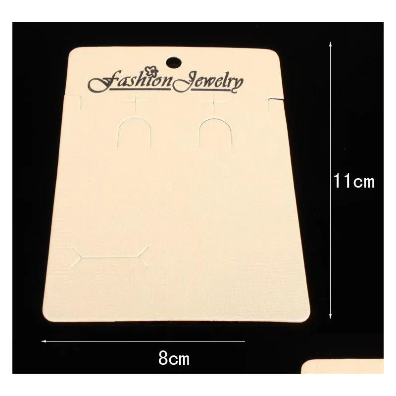 200pcs white and beige women men necklace necklaces jewelry packaging display cards in bulk