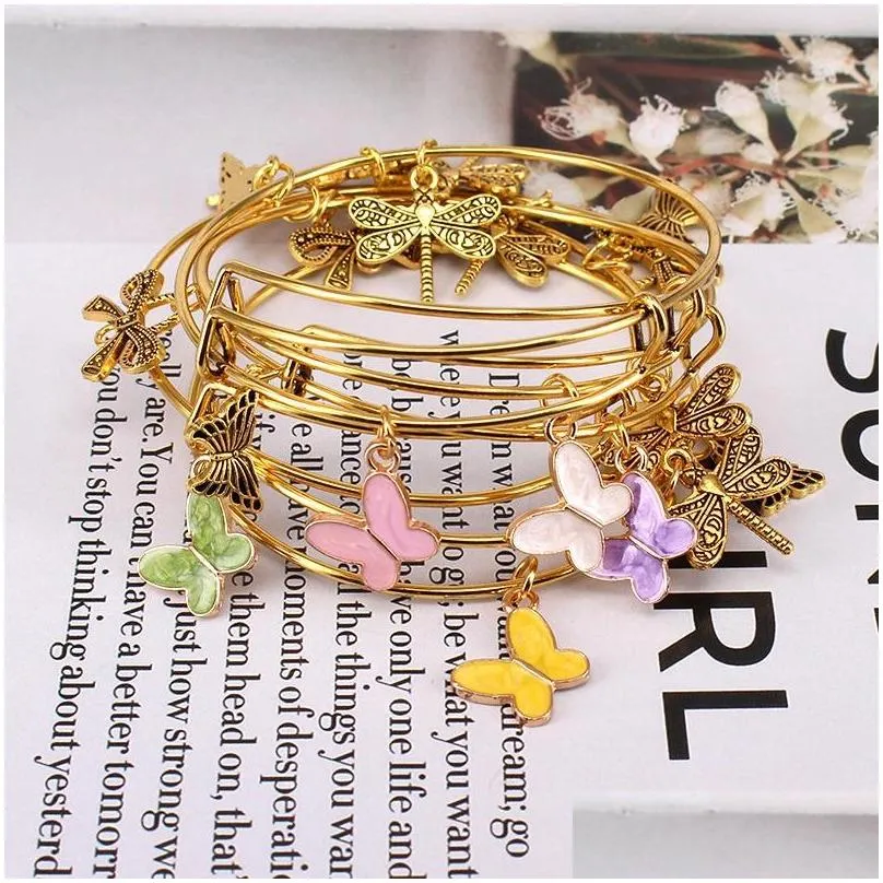 bangle 5pcs gold color bracelet set adjustable wire cuff bracelets for women fashion jewelry charm bangles gift c042