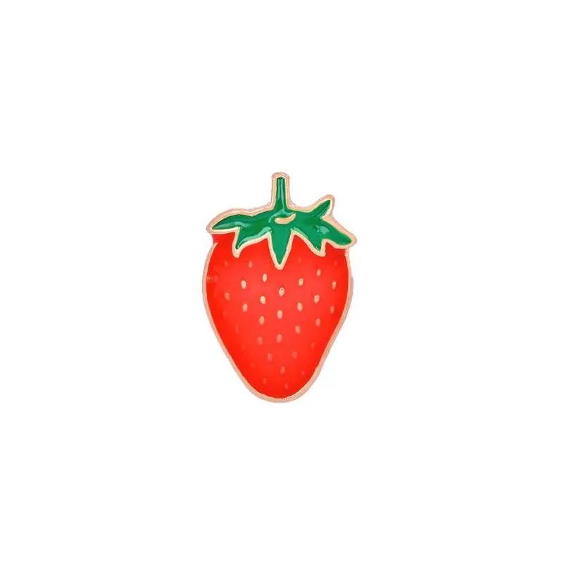 2018 colorful enamel fruit brooches women  banana pineapple strawberry watermelon cartoon pins badge for children fashion jewelry