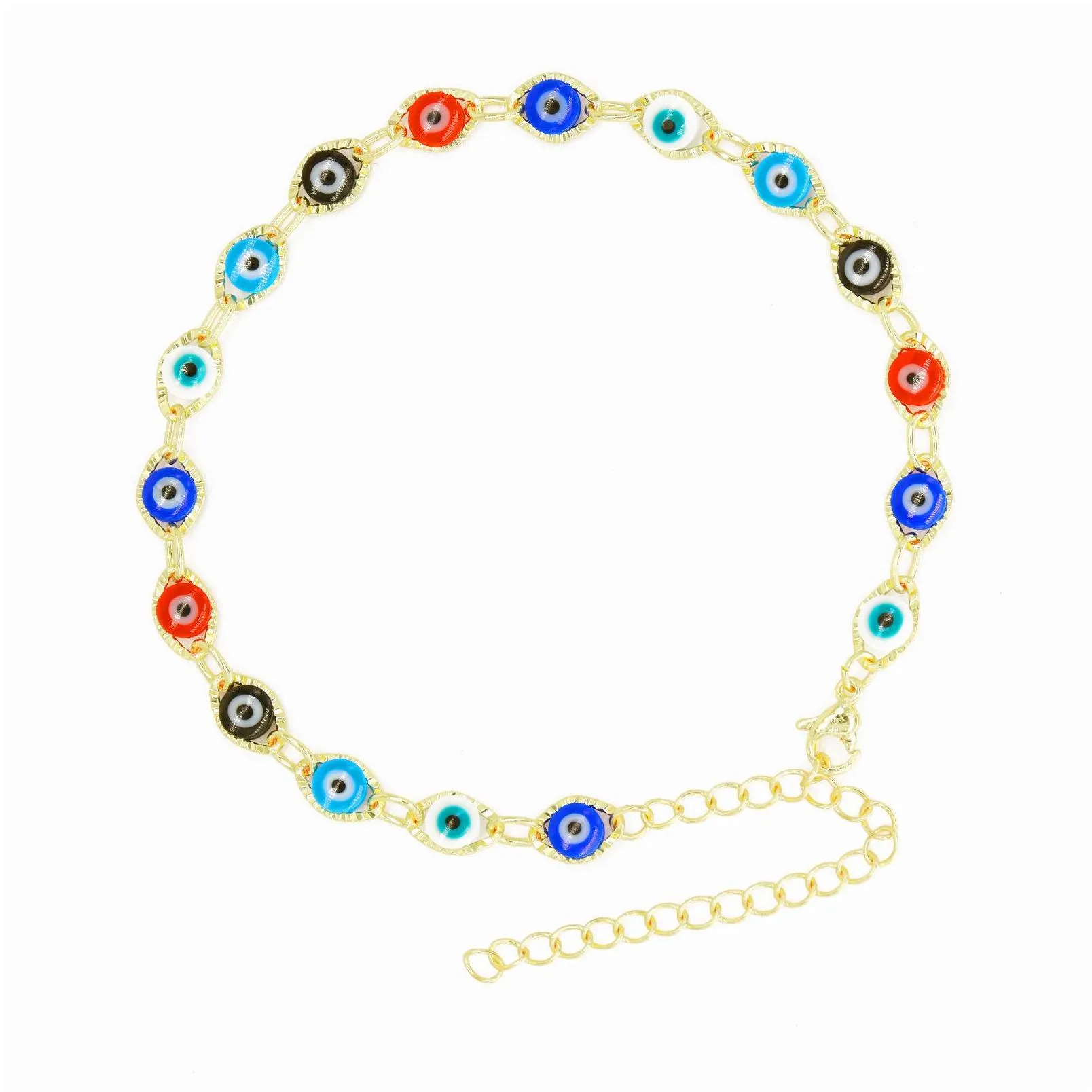 crystal bead bracelet bangles enamel gold evil blue eye bracelets for women lucky turkish eyes jewelry gifts