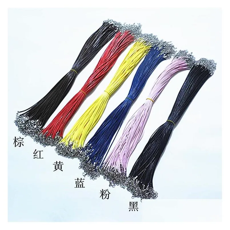 korean wax cord pendant rope 1.5mm colored necklace wholesale 1 000pcs/lot