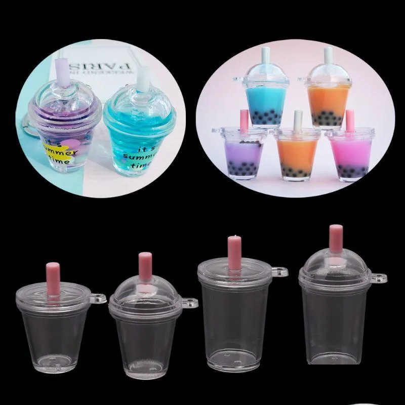 jewelry components 10pcs mini frappuccino cup coffee cup dollhouse miniature simulation plastic cake cream cups keychain making