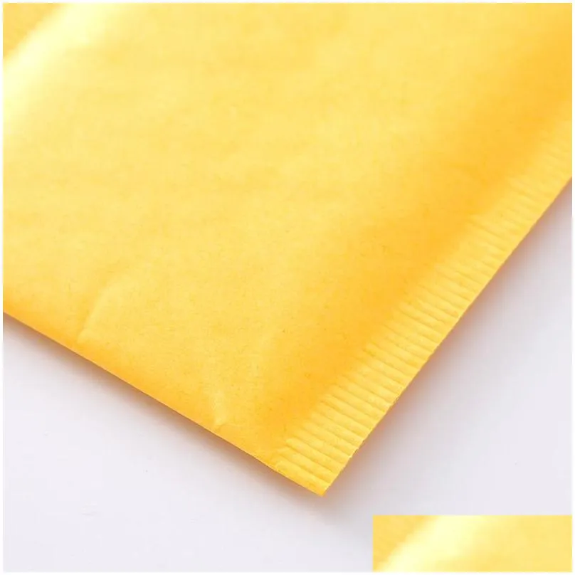 packing bags 50pcs 20 sizes bubble mailer self seal adhesive thicken yellow kraft paper envelopes with1