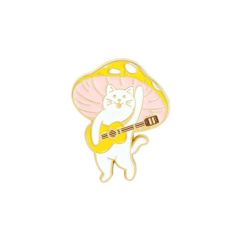 cats concert lapel pin mushroom enamel badges womens anime brooches on backpack mini hijab pins cute decorative badges brooch