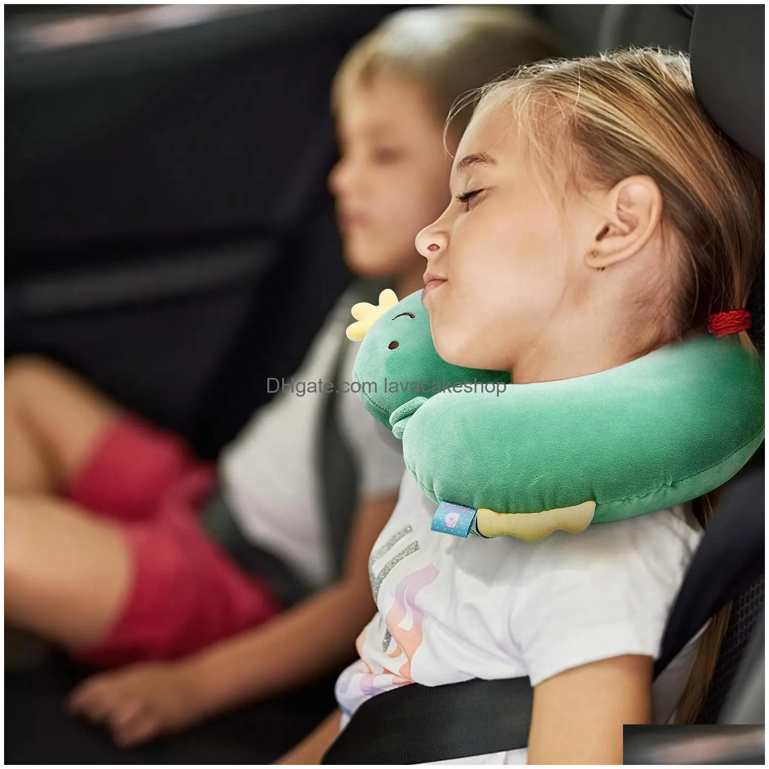 kids travel pillow neck pillow support u shaped cushion plush for airplane train car