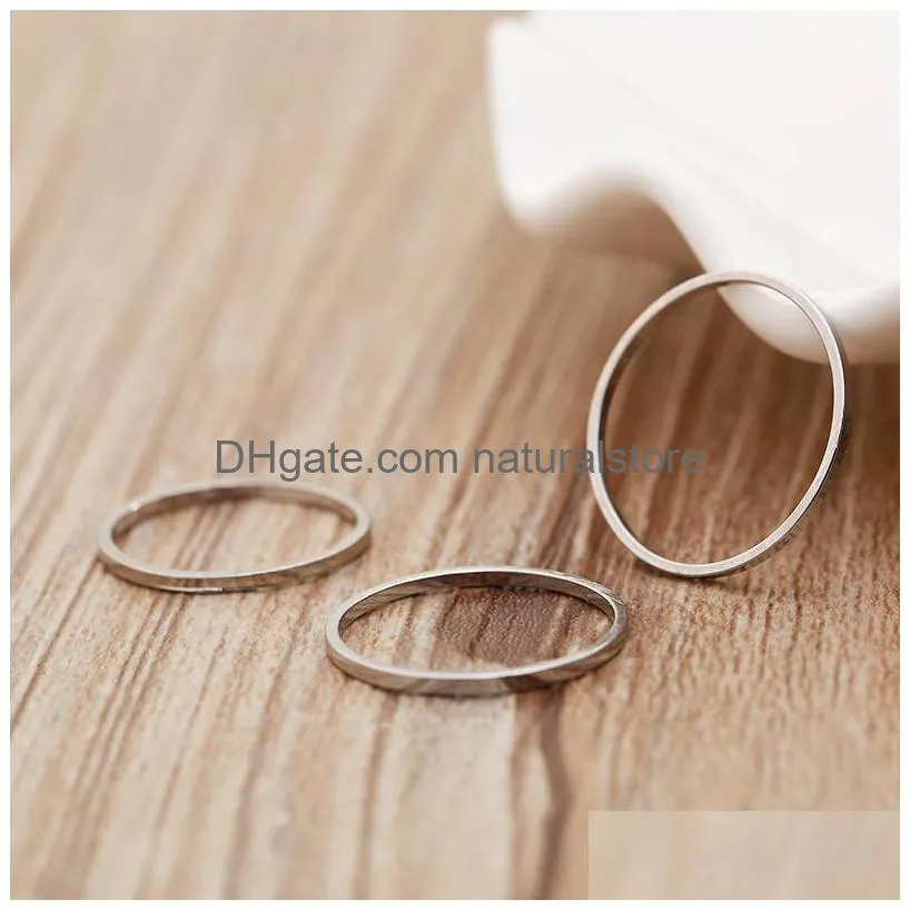 couple titanium steel rings simulation smooth ring european and american fashion solid color ring for girls boys toys accessories
