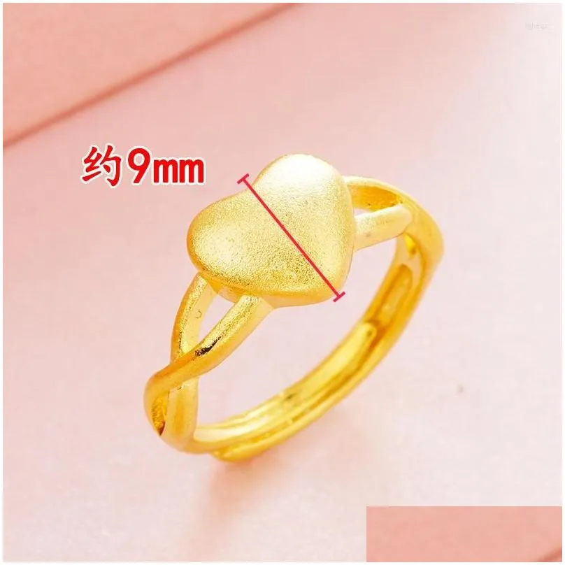 wedding rings dubai 24k gold jewelry heart shape for women opening ring men and fashion accessories
