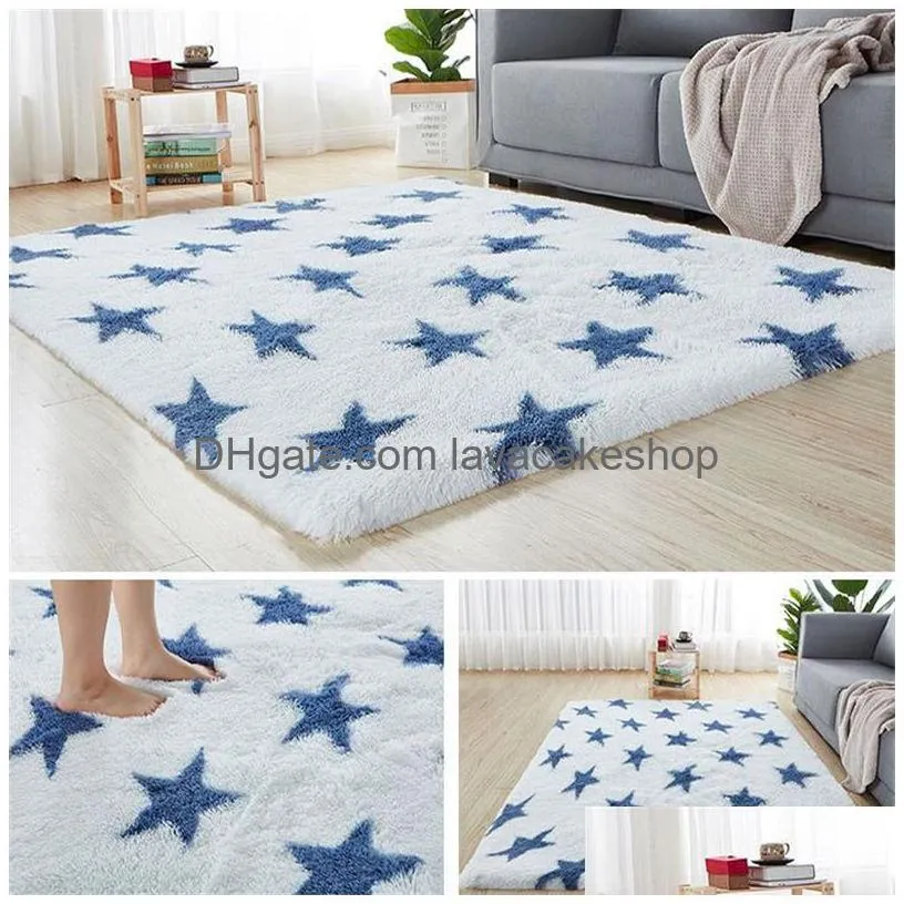 carpets rainbow carpet gradient tiedye plush rug living room coffee table pad carpet bedroom 220824
