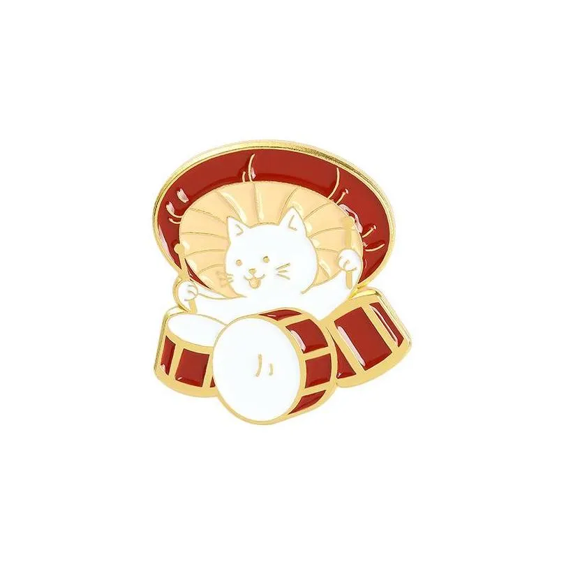 cats concert lapel pin mushroom enamel badges womens anime brooches on backpack mini hijab pins cute decorative badges brooch