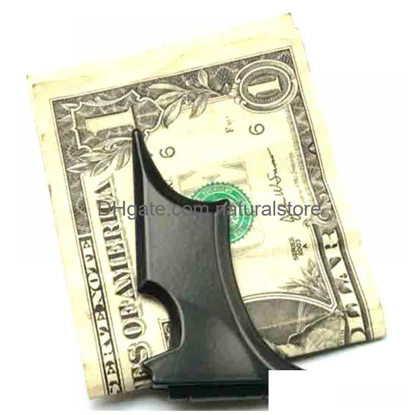 newest diy black bat money clip fashion stainless steel money clips slim metal money holder 3 colors