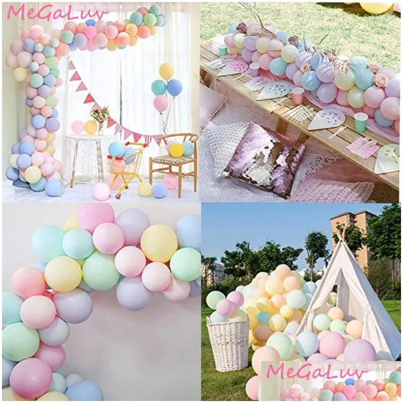 party decoration 10/20/30pcs macaron latex balloons pastel candy colors baby shower decor wedding birthday supply helium air globos