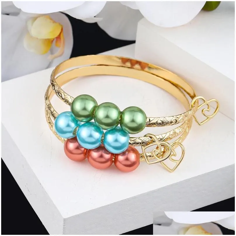 bangle sophiaxuan hawaiian polynesia bracelet woman fashion pearl heart golden charm bracelets summer beach jewelry 2021 for women