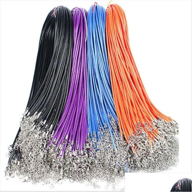 korean wax cord pendant rope 1.5mm colored necklace wholesale 1 000pcs/lot