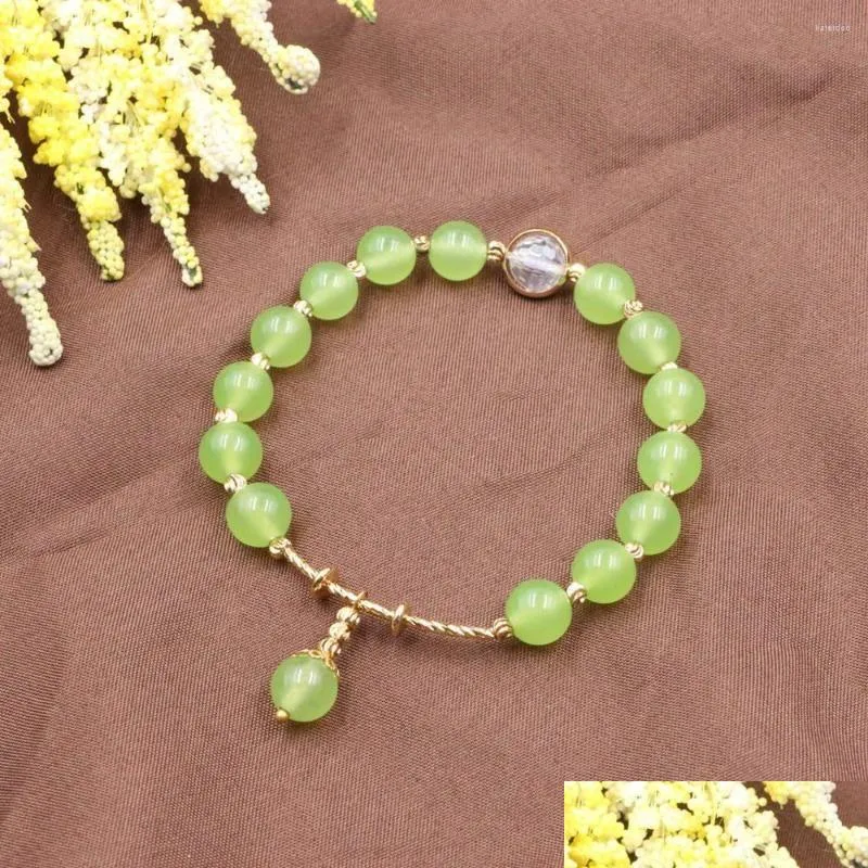 charm bracelets charms boho bracelet natural stone wrap for women handmade grape jades bead stretch bangle wrist gift jewels 7.5 b302