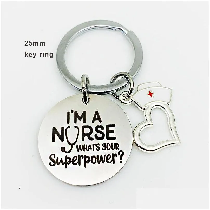 fashion medical tools stethoscope keychain key ring heart charm pendant nurse keychain nurse medical students gifts jewelry