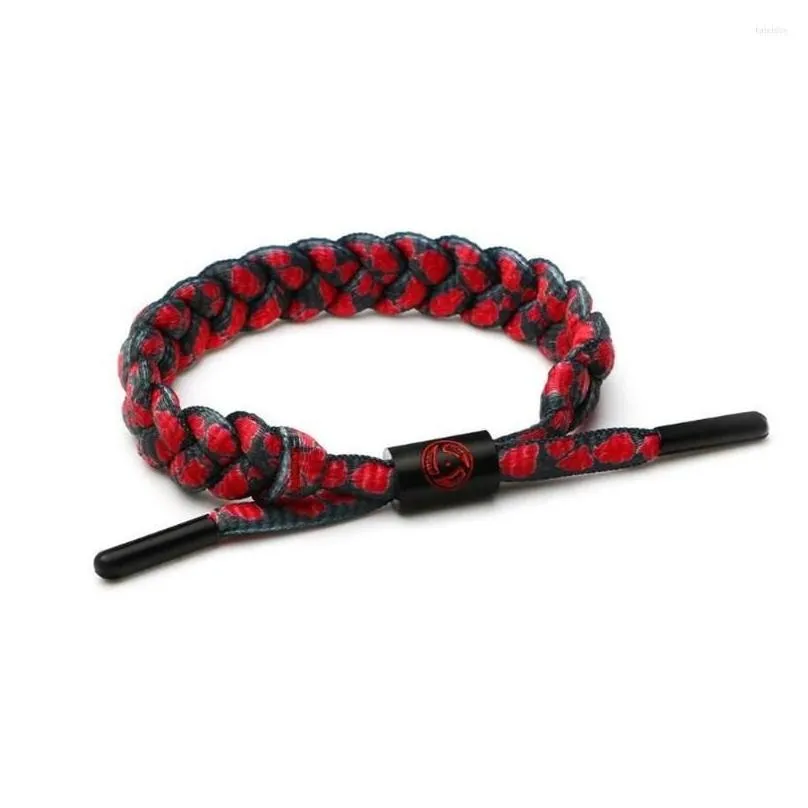 charm bracelets 6 colors handmade braided anime wristband bracelet unisex adjustable shoelace rope for women men cosplay accessories