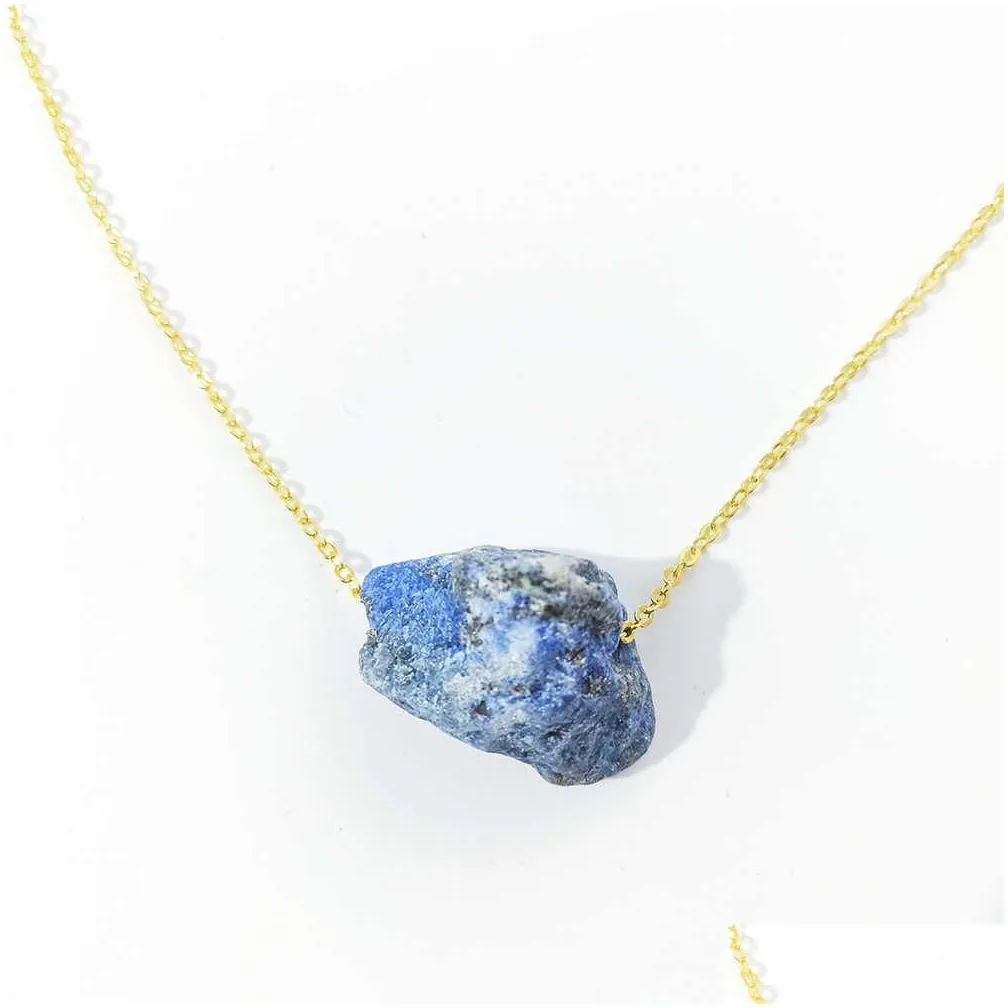 pendants ornaments irregular natural large raw stone crystal pendant necklace miscellaneous stone gold necklace