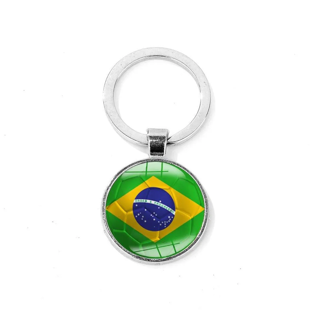 2021 crazy united kingdom flag pattern key chain car keyring holder bag pendant charm glass keychain jewelry wholesale price