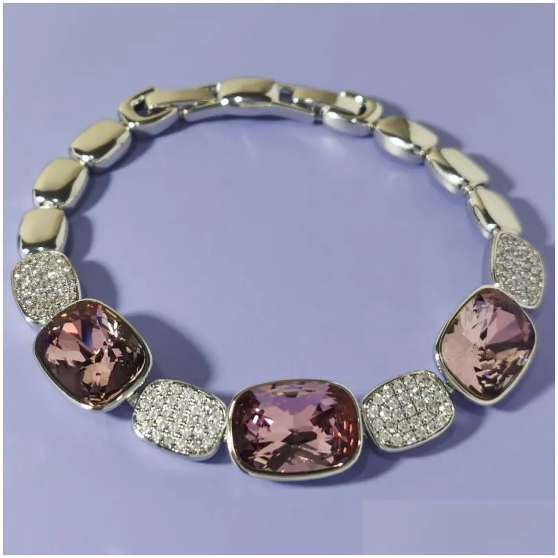charm bracelets trending jewelry women bracelet with austrian crystal luxurious geometric xuping bangle girl wrist accessories bijoux