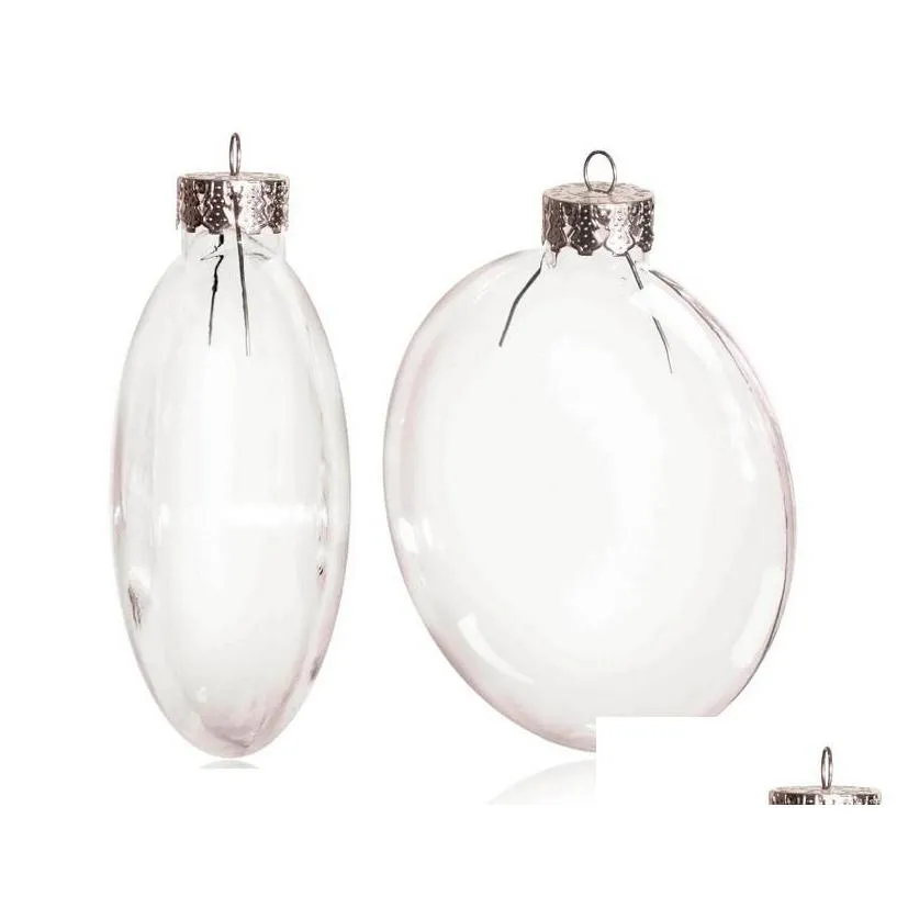  diy paintable clear christmas decoration 80mm glass disc ornament with silver cap 100/pack1