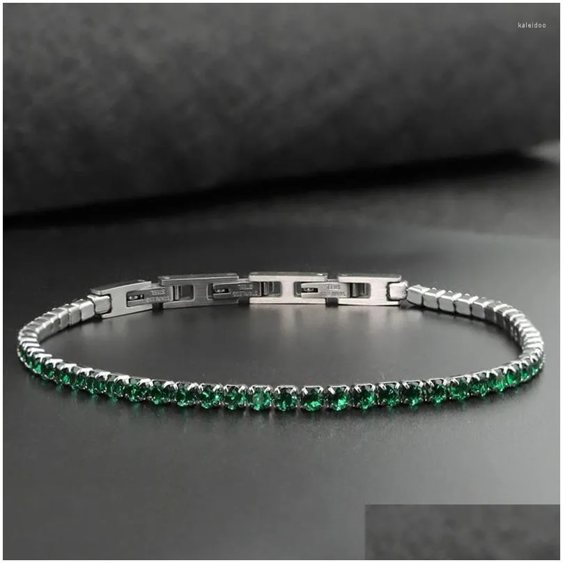 charm bracelets stainless steel zircon bracelet micro inlaid 3mm full drill tennis ladies party adjustable bangles jewelry gifts