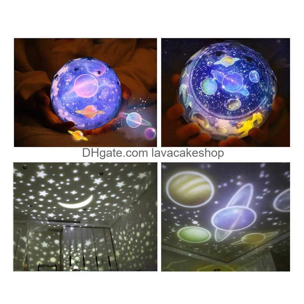 star night light sky magic star moon planet projector lamp cosmos universe luminaria baby nursery light for birthday gift y0910