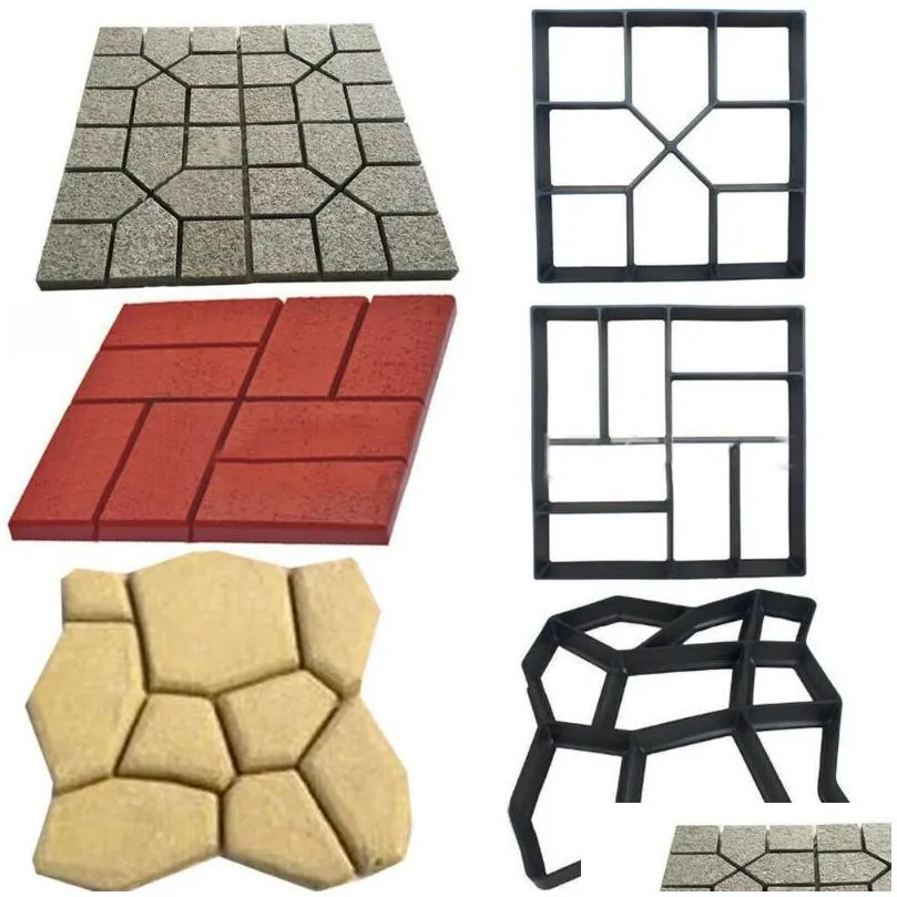 diy garden path maker concrete molds paving mold cement brick mold stone garden floor road pave concrete brick