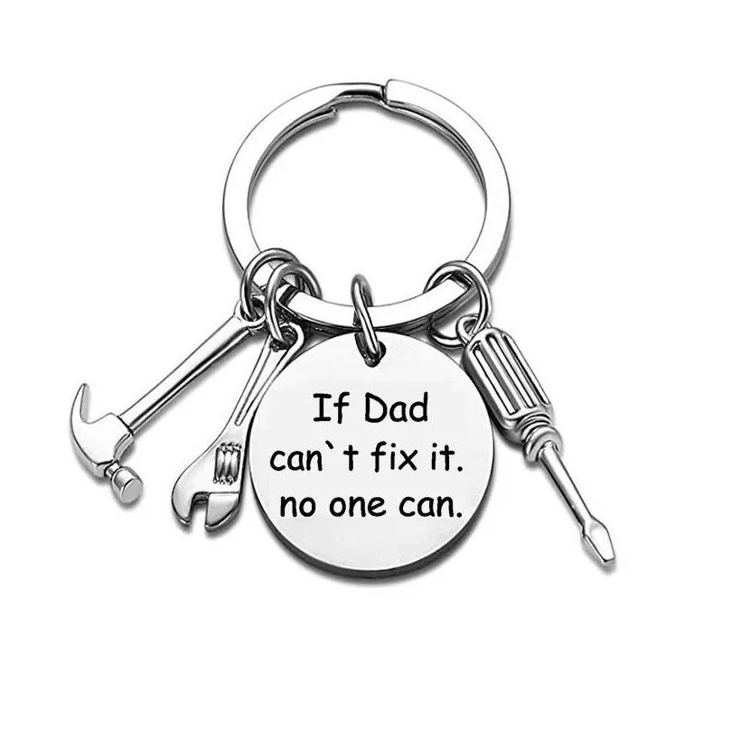 if dad cant fix it no one can hand tools keychain daddy key rings gift for dad fathers day creative father key chain jewelry