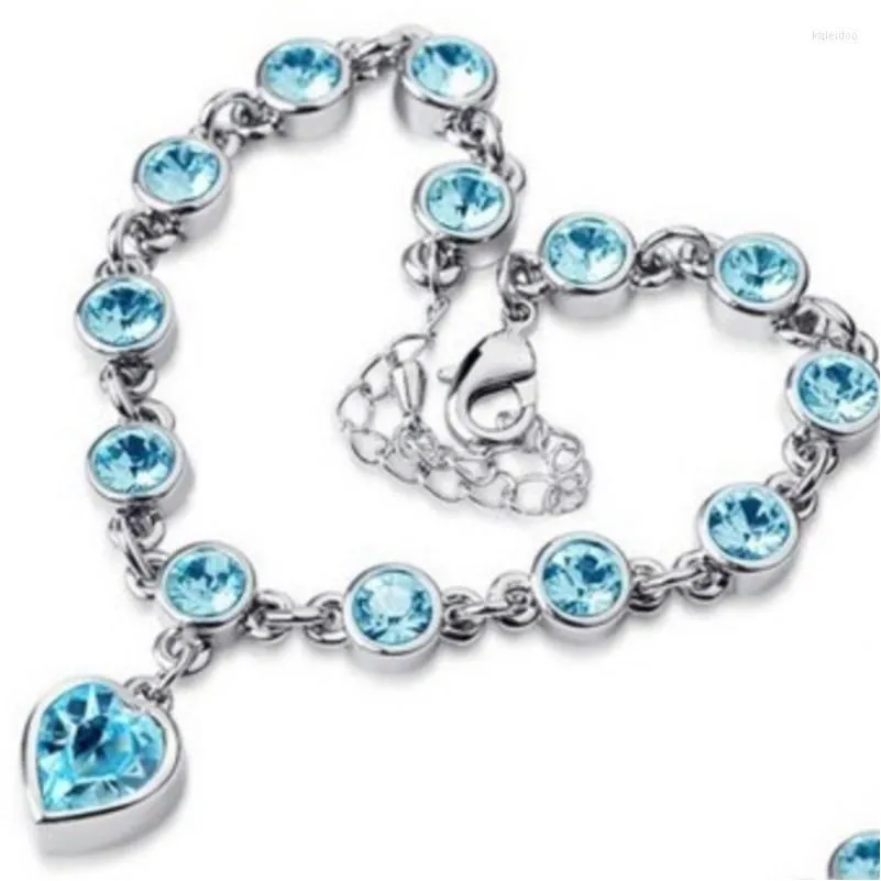 charm bracelets arrival heart crystal cute party girls birthday gift fashion jewelry shine lover drop summer holiday