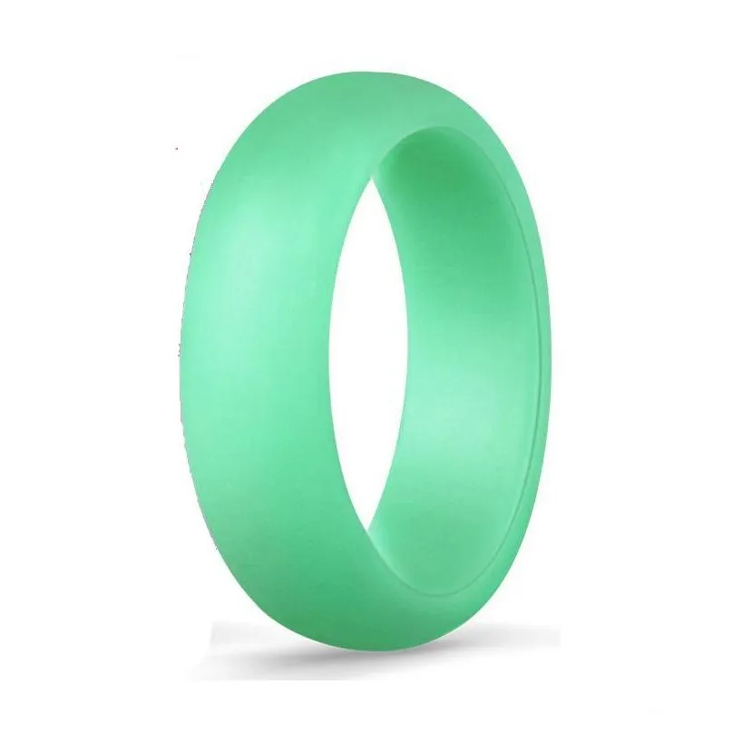 fashion 5.7mm silicone wedding rings solid color women s hypoallergenic oring band comfortable lightweigh men ring for couple jewelry