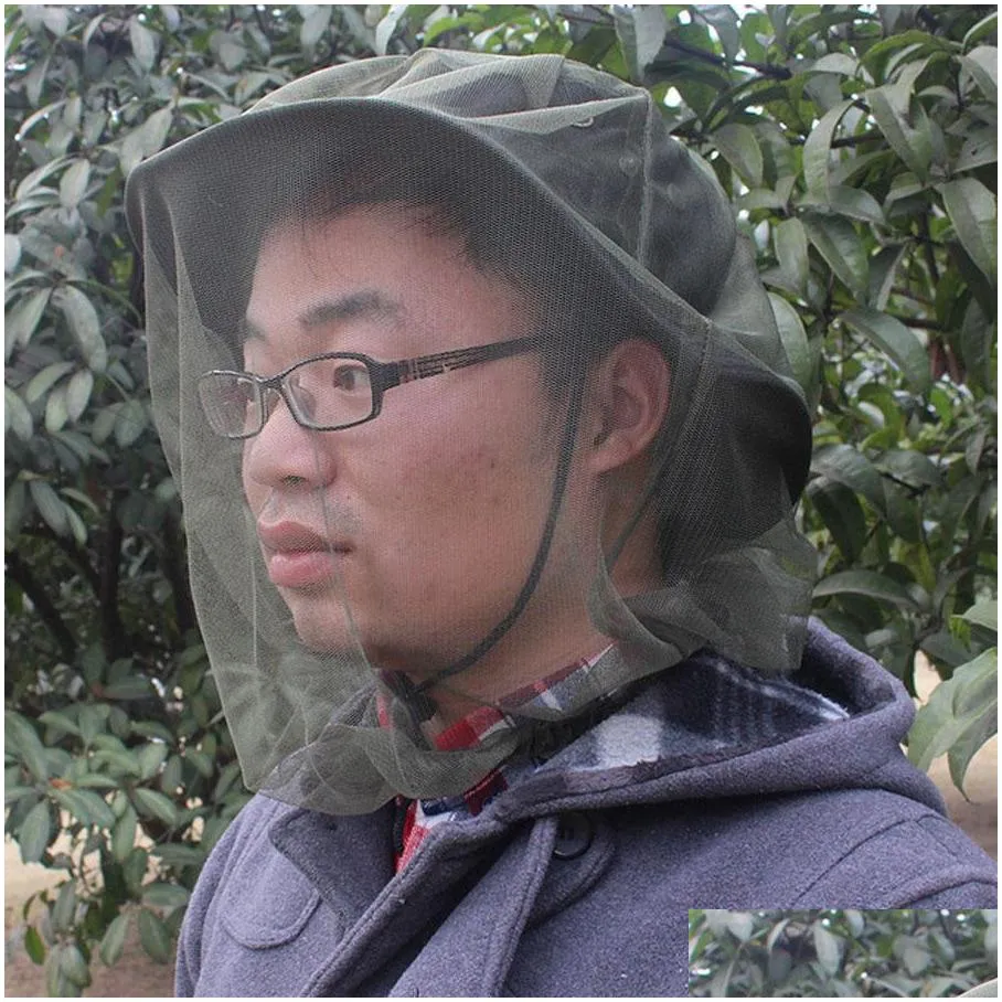 antimosquito cap travel camping hedging lightweight midge mosquito insect hat bug mesh head net face protector dh0891