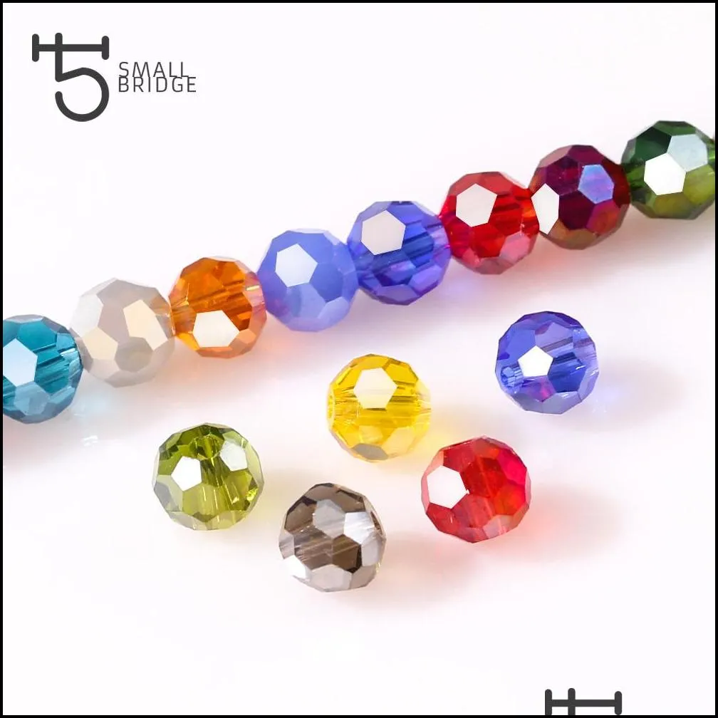 4mm czech faceted crystal football beads ab color glass round crafts beads for jewelry making 100pcs lot wholesale