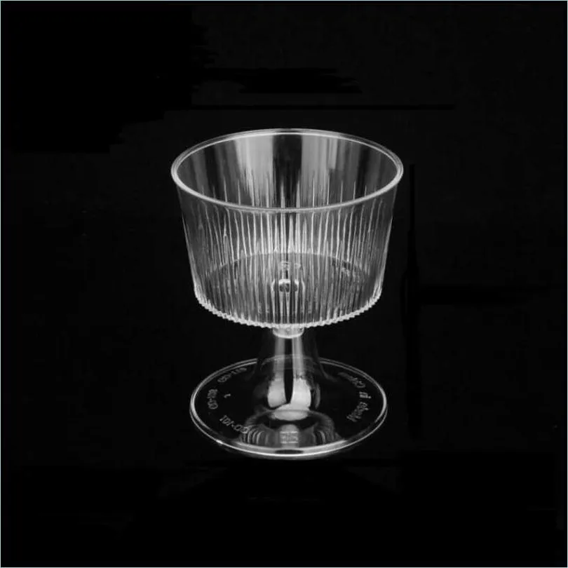 party supplies clear transparent dessert pudding bowl ice cream cup for birthday party holiday dinner disposable tableware sn4910