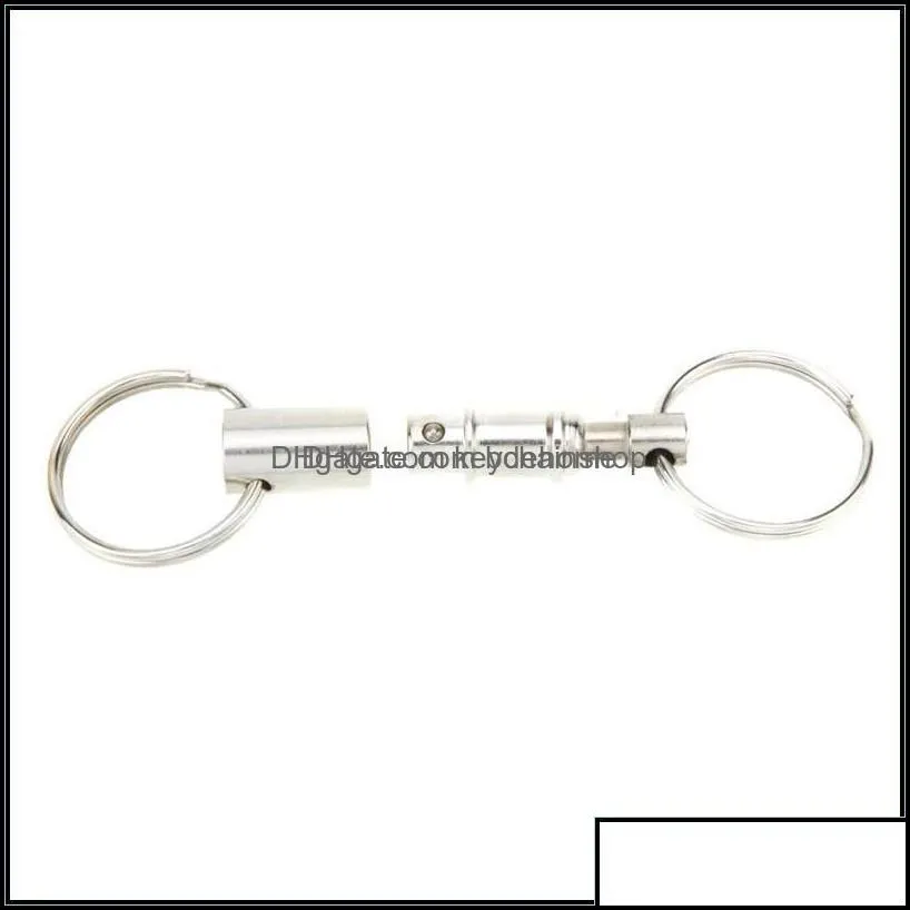 Keychains Fashion Accessories Premium Quick Release Pl-Apart Key Removable Handy Keyring Detachable Keychain Accessory With Two Split