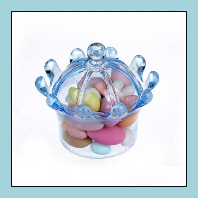 candy box bag chocolate gift plastic for birthday wedding party decoration craft diy favor baby shower crown clear2542