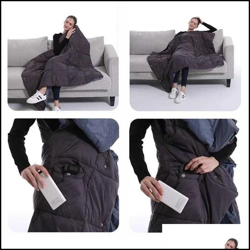 blanket electric zone heating multifunctional camping home office usb portable travel for sofa bed y2209