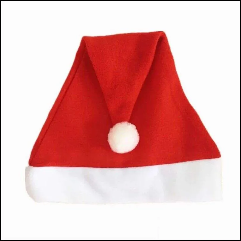 christmas hats for adult kids red santa claus xmas cap women men boys girls merry party navidad supplies by sea rrb15882