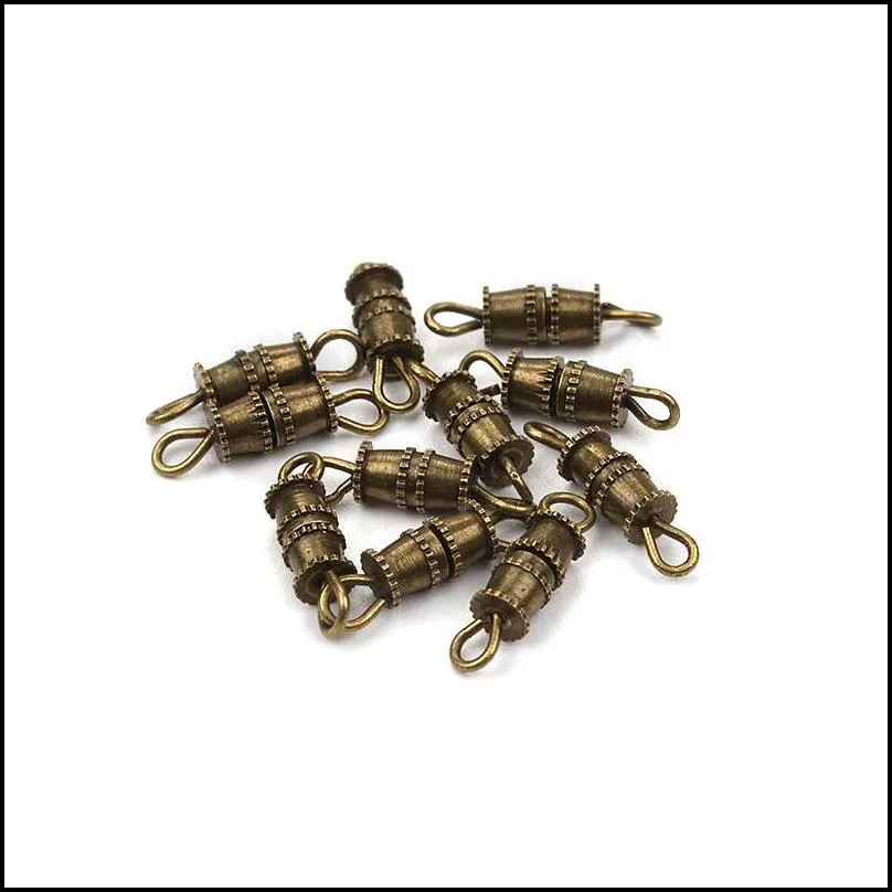10pcs/lot diy jewelry accessories gold silver rhodium plated screw clasps buckle suitable for bracelet necklace