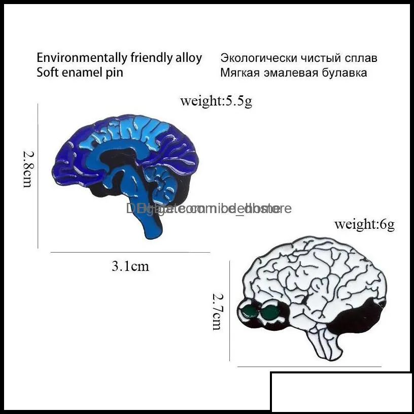 Pins Brooches Jewelry Human Organs Pins Brooces Anatomical Brain Neurology Heart Lung Badge Brooch For Women Men Lapel Pin Drop Delivery